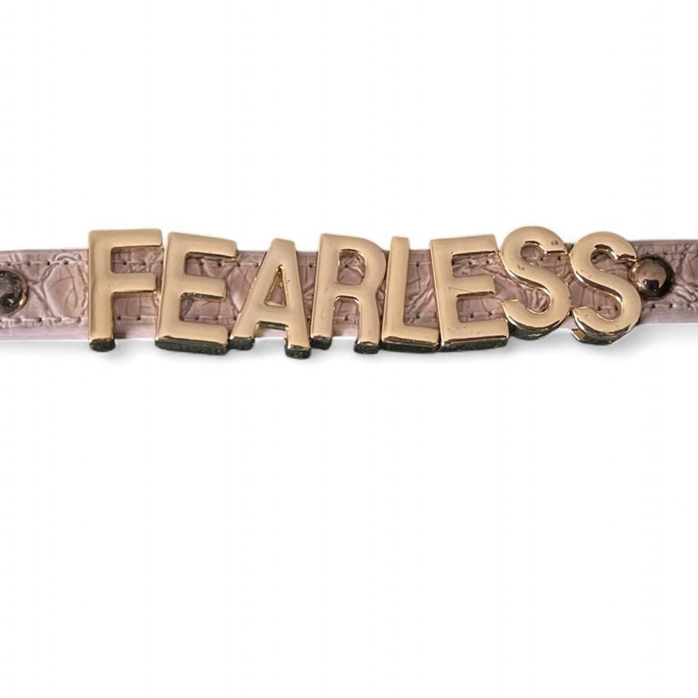 BCBG Fearless Gold Leather Bracelet
